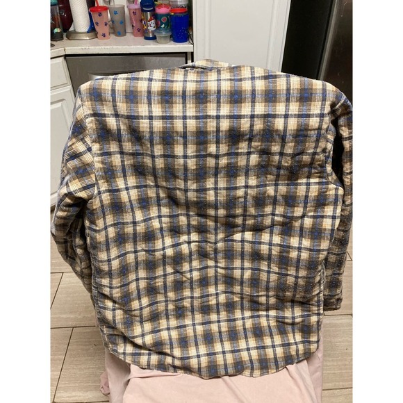 Vintage Flannel Quilted Jacket Size Large Tall Sears Made In The USA - Picture 4 of 4